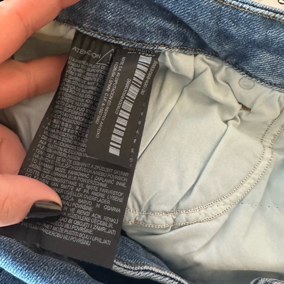 Good American X Zara High-Rise Skinny Jeans Size 30 Plus Denim Distressed NWT - Picture 12 of 13